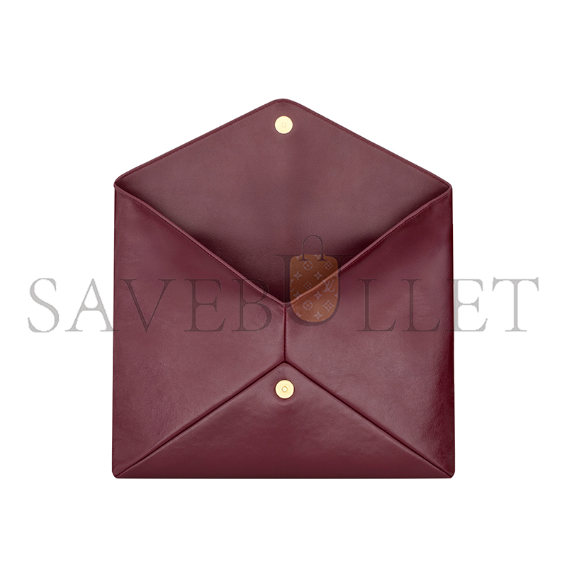 YSL CASSANDRE LARGE ENVELOPE POUCH IN SHINY LEATHER 769307AAE526593 (29.5*18*4.5cm)
